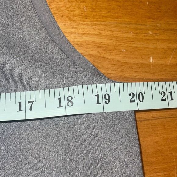 Ministry Of Supply Kinetic Sleeveless V Neck Side Slit Shift Dress Gray Size 14 - Picture 10 of 12